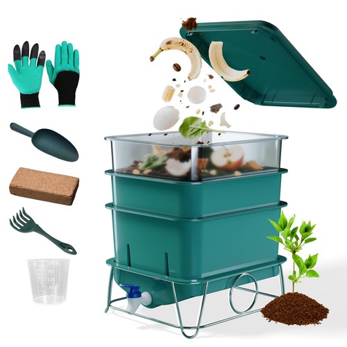 15l worm farm composting bin - 15l,